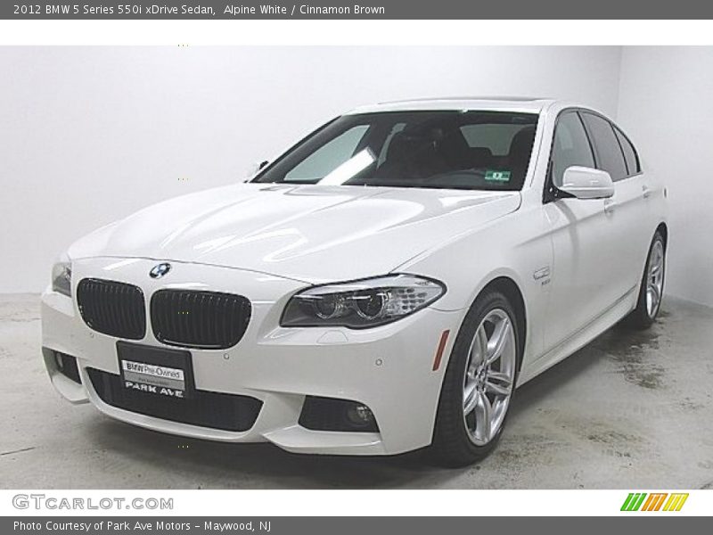 Alpine White / Cinnamon Brown 2012 BMW 5 Series 550i xDrive Sedan