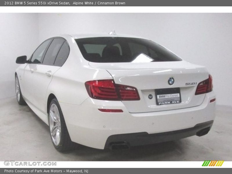 Alpine White / Cinnamon Brown 2012 BMW 5 Series 550i xDrive Sedan