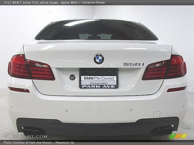 Alpine White / Cinnamon Brown 2012 BMW 5 Series 550i xDrive Sedan