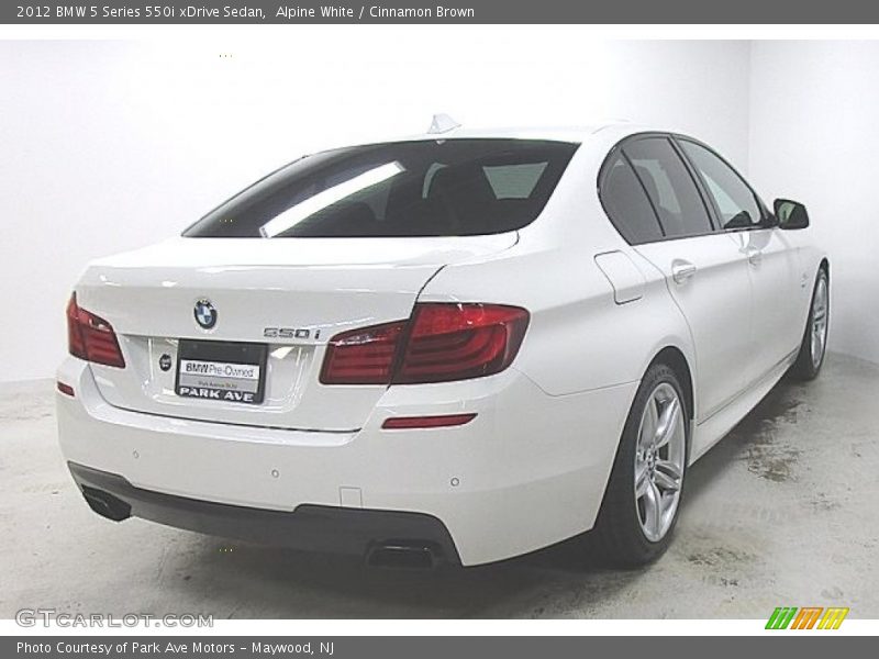 Alpine White / Cinnamon Brown 2012 BMW 5 Series 550i xDrive Sedan