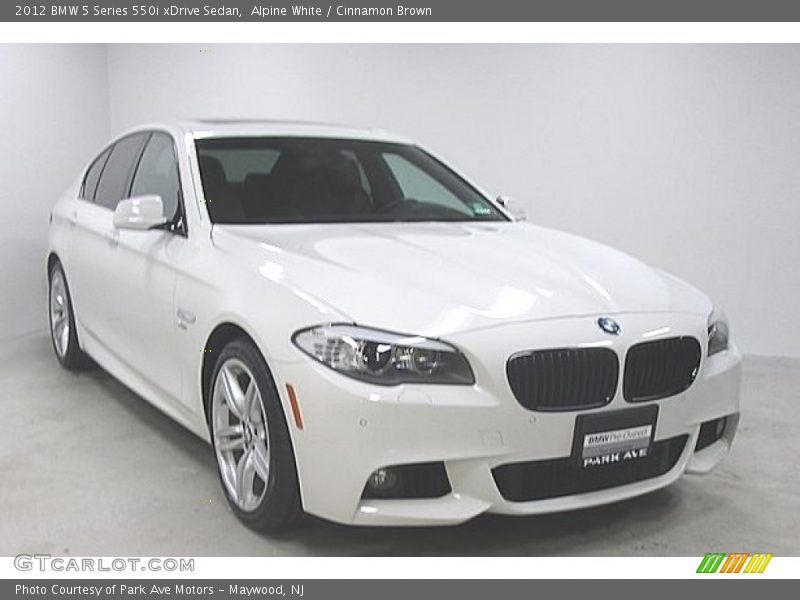 Alpine White / Cinnamon Brown 2012 BMW 5 Series 550i xDrive Sedan