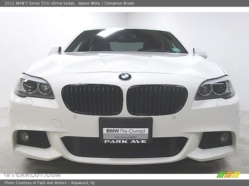 Alpine White / Cinnamon Brown 2012 BMW 5 Series 550i xDrive Sedan