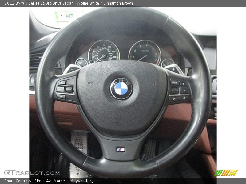 Alpine White / Cinnamon Brown 2012 BMW 5 Series 550i xDrive Sedan