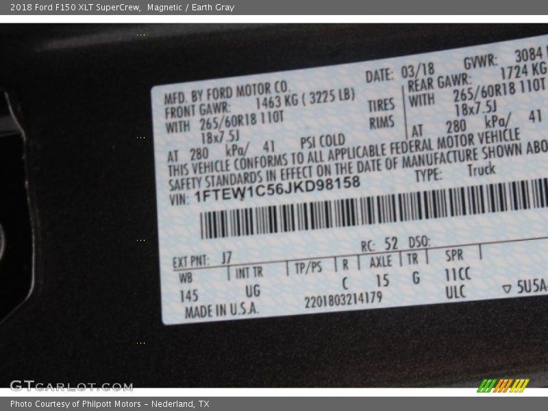 Magnetic / Earth Gray 2018 Ford F150 XLT SuperCrew