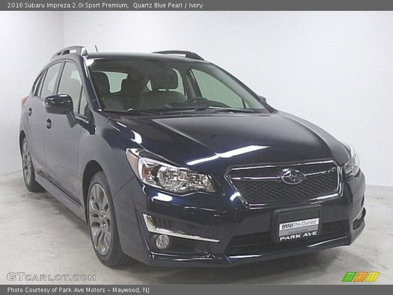Quartz Blue Pearl / Ivory 2016 Subaru Impreza 2.0i Sport Premium