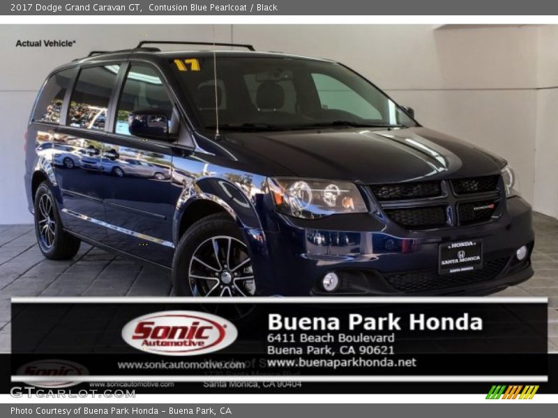 Contusion Blue Pearlcoat / Black 2017 Dodge Grand Caravan GT