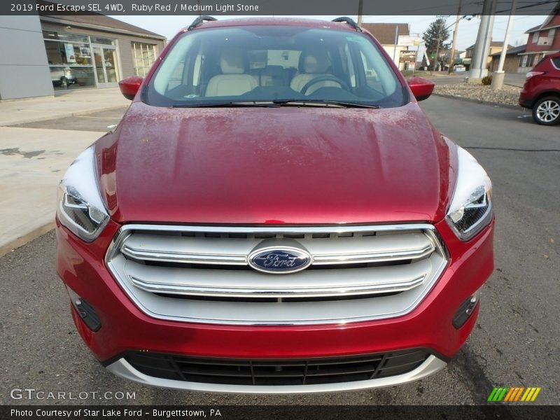 Ruby Red / Medium Light Stone 2019 Ford Escape SEL 4WD