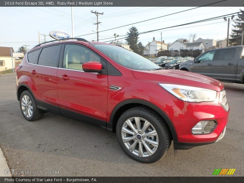 Ruby Red / Medium Light Stone 2019 Ford Escape SEL 4WD