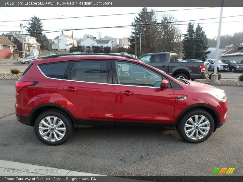 Ruby Red / Medium Light Stone 2019 Ford Escape SEL 4WD