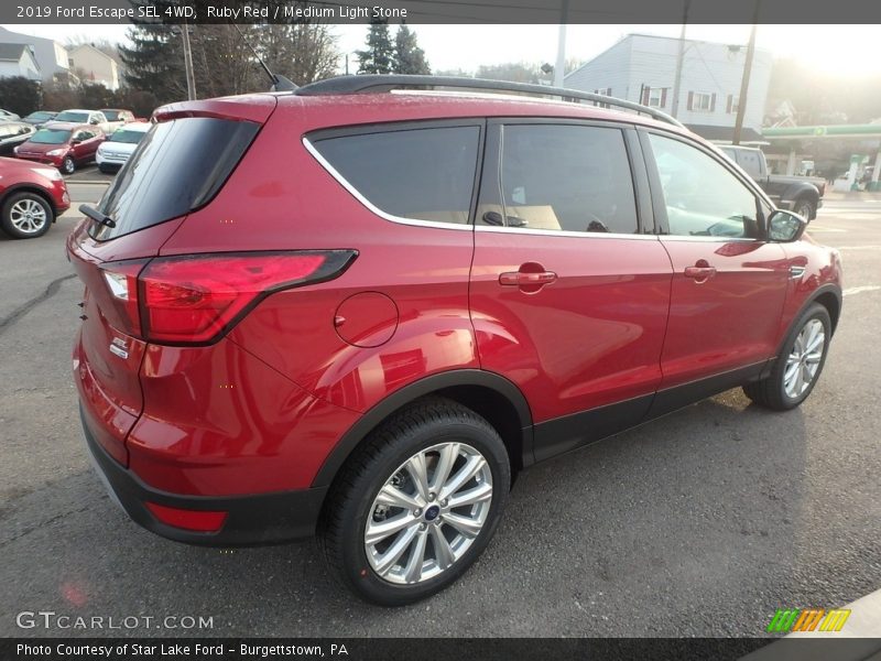 Ruby Red / Medium Light Stone 2019 Ford Escape SEL 4WD