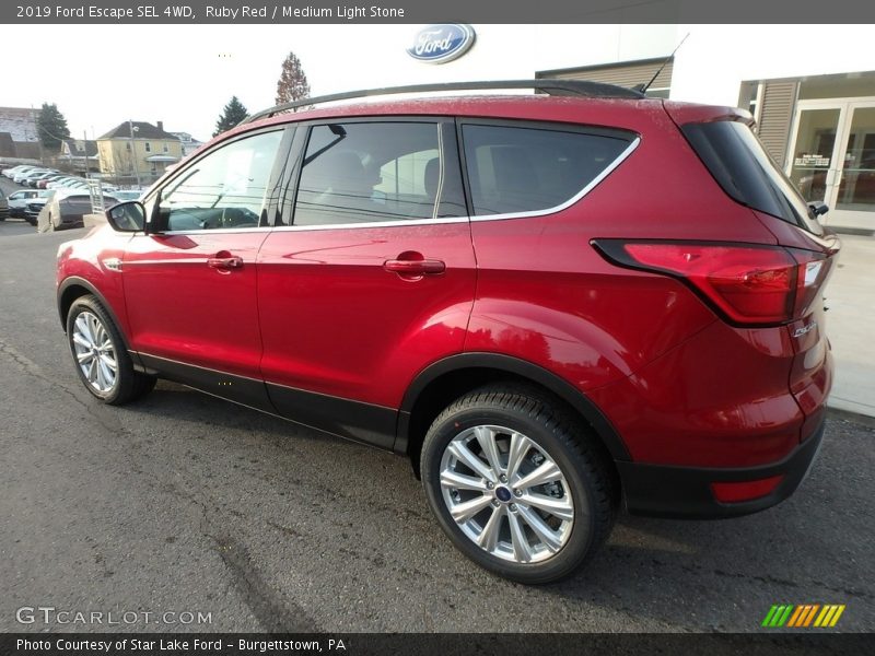 Ruby Red / Medium Light Stone 2019 Ford Escape SEL 4WD