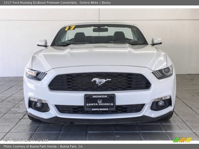 Oxford White / Ebony 2017 Ford Mustang EcoBoost Premium Convertible
