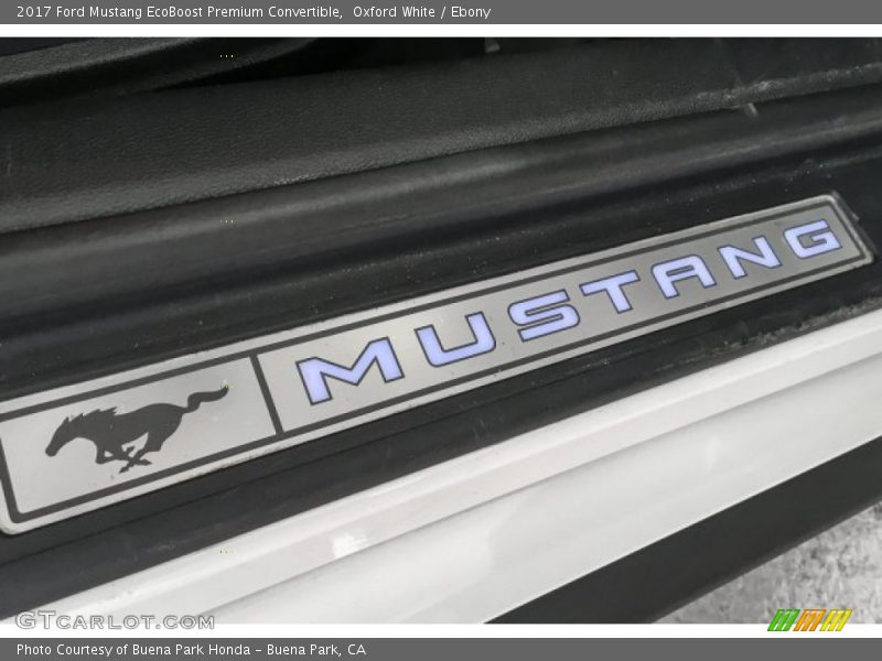 Oxford White / Ebony 2017 Ford Mustang EcoBoost Premium Convertible