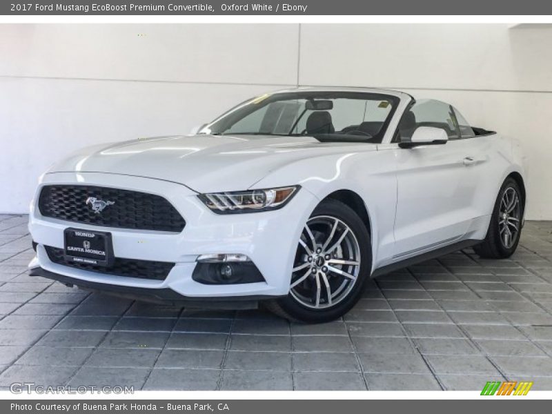 Oxford White / Ebony 2017 Ford Mustang EcoBoost Premium Convertible