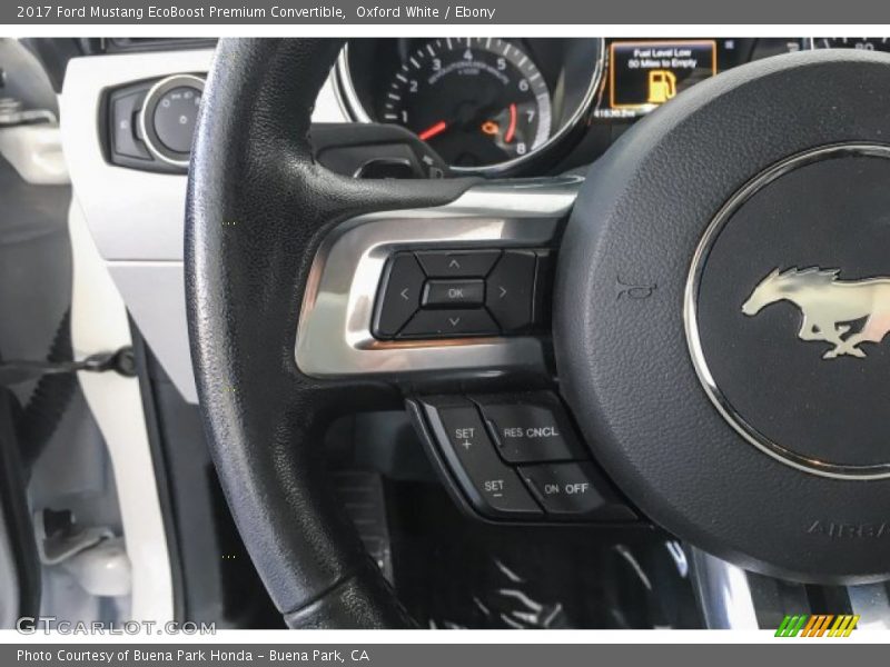 Oxford White / Ebony 2017 Ford Mustang EcoBoost Premium Convertible