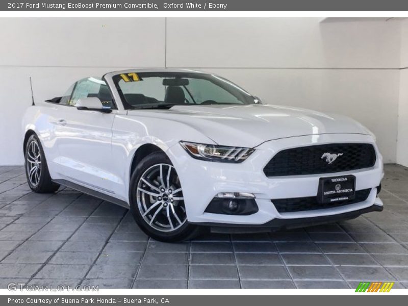 Oxford White / Ebony 2017 Ford Mustang EcoBoost Premium Convertible