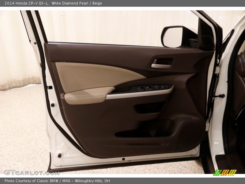 White Diamond Pearl / Beige 2014 Honda CR-V EX-L