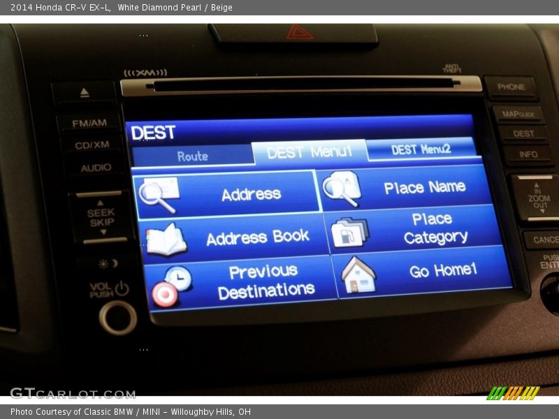 White Diamond Pearl / Beige 2014 Honda CR-V EX-L