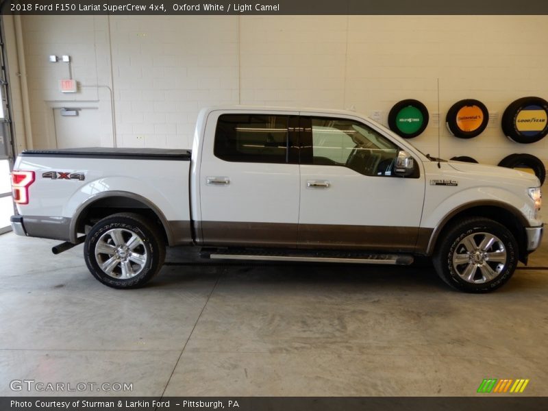 Oxford White / Light Camel 2018 Ford F150 Lariat SuperCrew 4x4