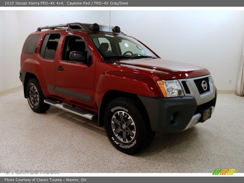 Cayenne Red / PRO-4X Gray/Steel 2015 Nissan Xterra PRO-4X 4x4