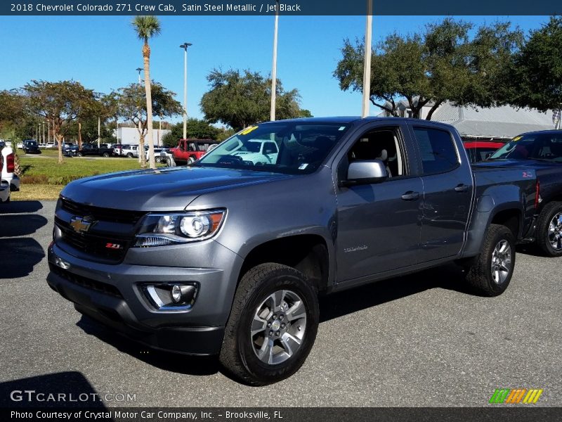 Satin Steel Metallic / Jet Black 2018 Chevrolet Colorado Z71 Crew Cab