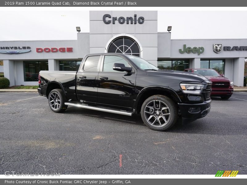 Diamond Black Crystal Pearl / Black 2019 Ram 1500 Laramie Quad Cab