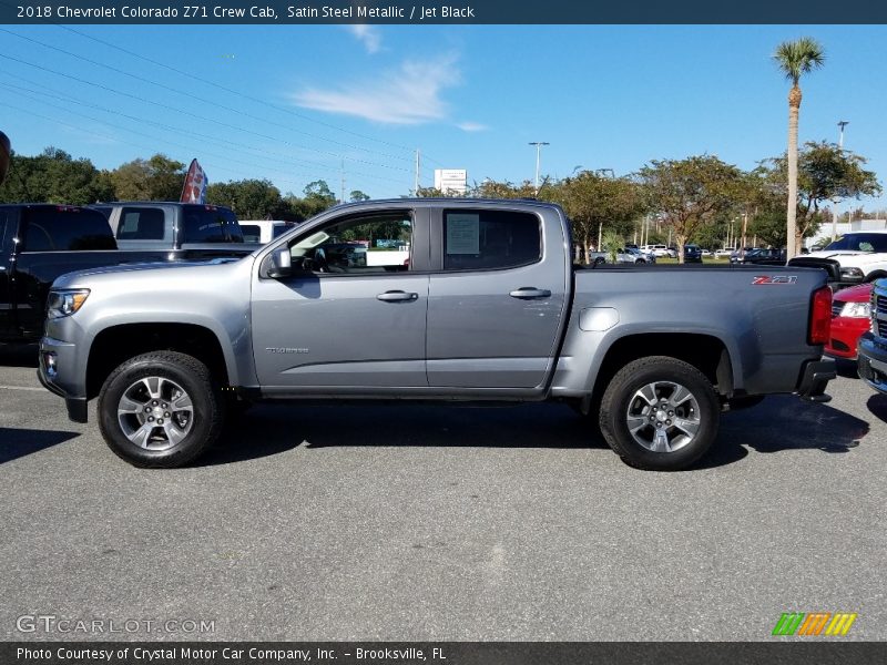 Satin Steel Metallic / Jet Black 2018 Chevrolet Colorado Z71 Crew Cab