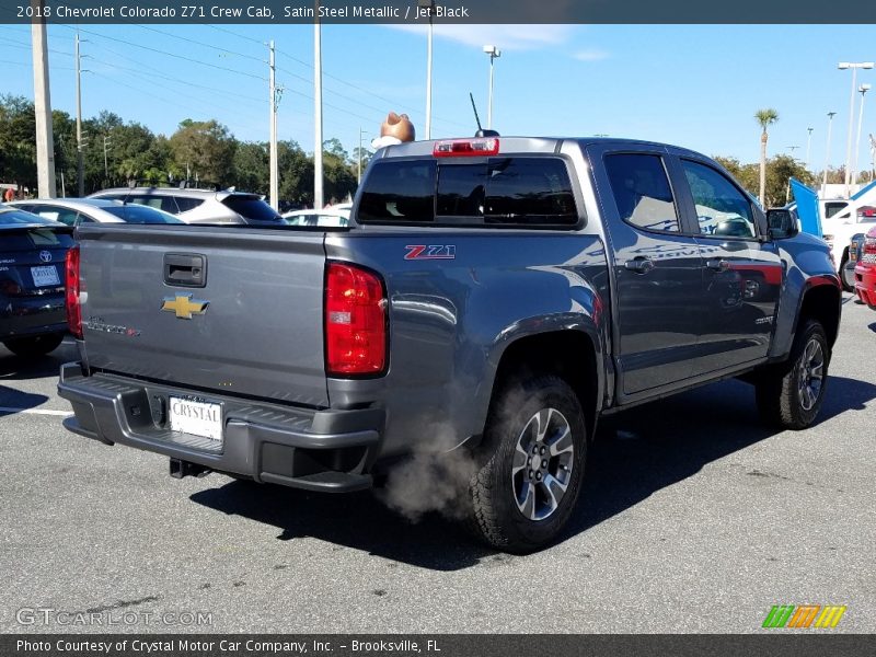 Satin Steel Metallic / Jet Black 2018 Chevrolet Colorado Z71 Crew Cab