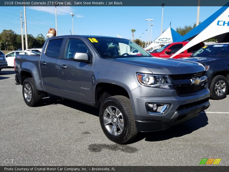 Satin Steel Metallic / Jet Black 2018 Chevrolet Colorado Z71 Crew Cab