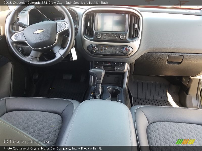 Satin Steel Metallic / Jet Black 2018 Chevrolet Colorado Z71 Crew Cab