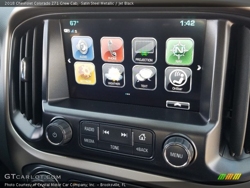 Satin Steel Metallic / Jet Black 2018 Chevrolet Colorado Z71 Crew Cab