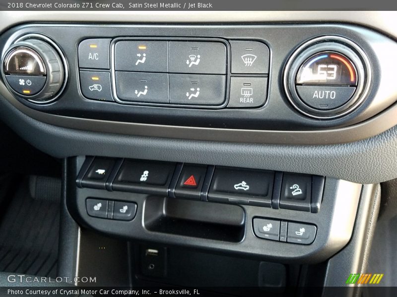 Satin Steel Metallic / Jet Black 2018 Chevrolet Colorado Z71 Crew Cab