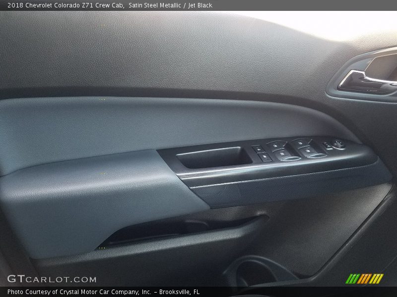 Satin Steel Metallic / Jet Black 2018 Chevrolet Colorado Z71 Crew Cab