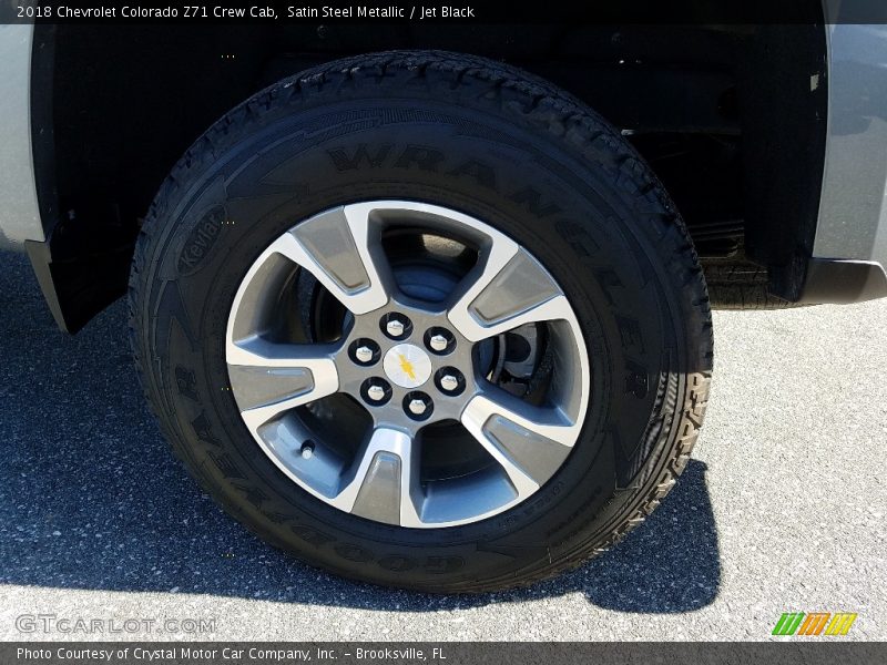 Satin Steel Metallic / Jet Black 2018 Chevrolet Colorado Z71 Crew Cab