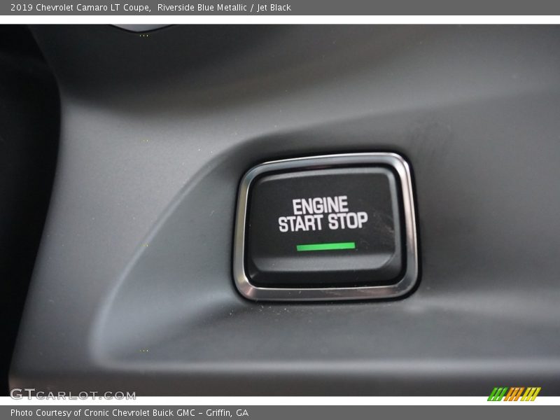 Riverside Blue Metallic / Jet Black 2019 Chevrolet Camaro LT Coupe