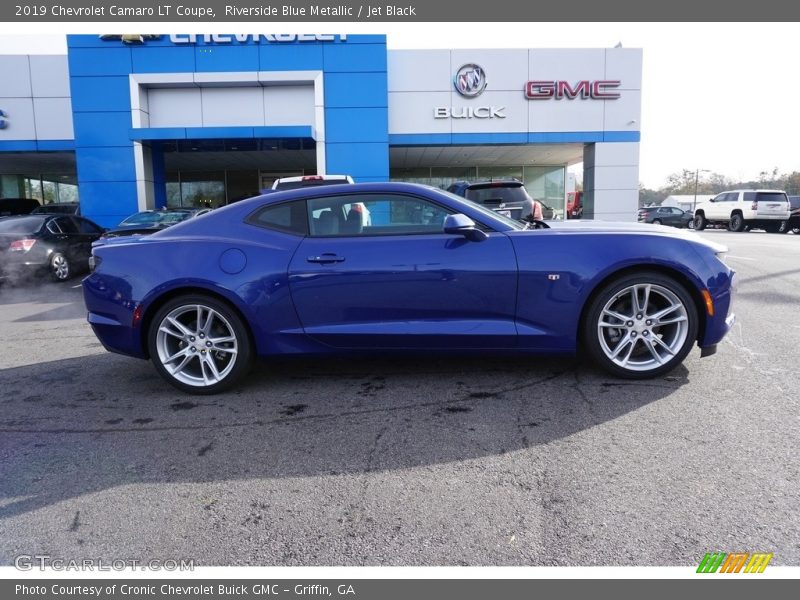 Riverside Blue Metallic / Jet Black 2019 Chevrolet Camaro LT Coupe