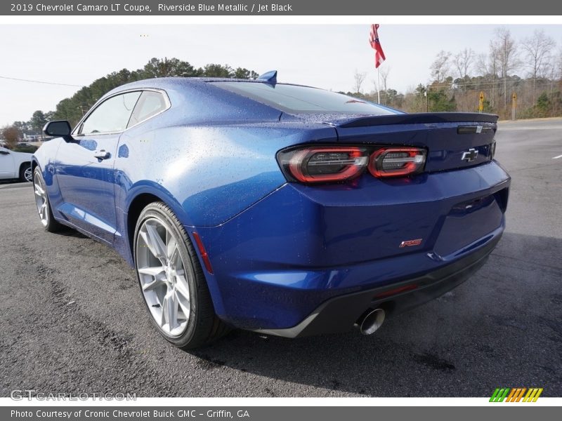 Riverside Blue Metallic / Jet Black 2019 Chevrolet Camaro LT Coupe