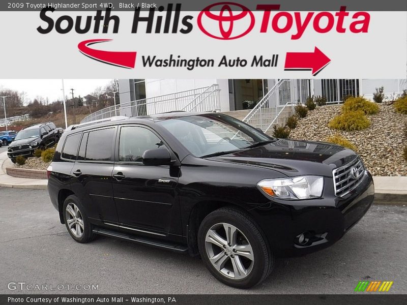 Black / Black 2009 Toyota Highlander Sport 4WD