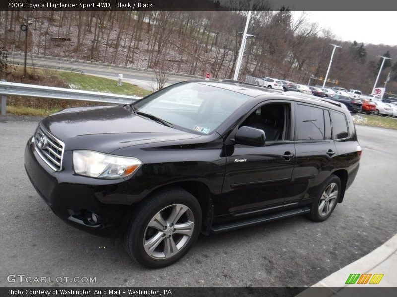 Black / Black 2009 Toyota Highlander Sport 4WD