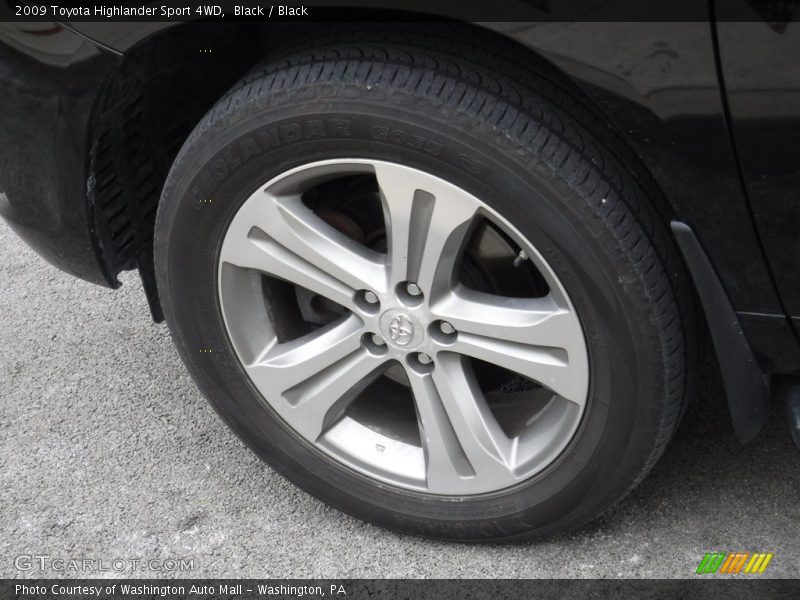Black / Black 2009 Toyota Highlander Sport 4WD