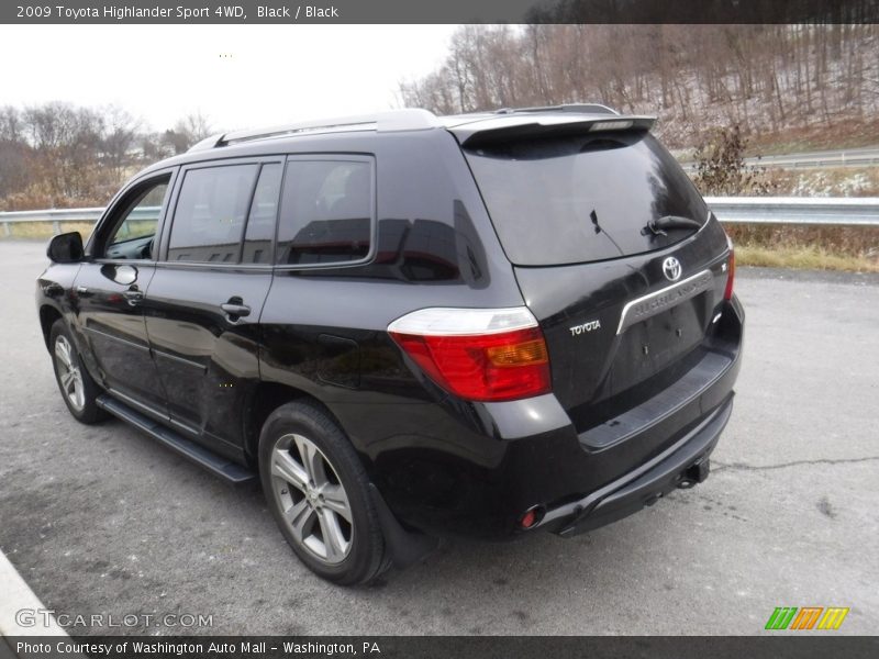 Black / Black 2009 Toyota Highlander Sport 4WD