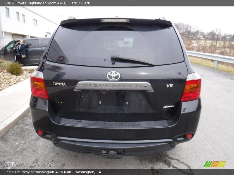 Black / Black 2009 Toyota Highlander Sport 4WD