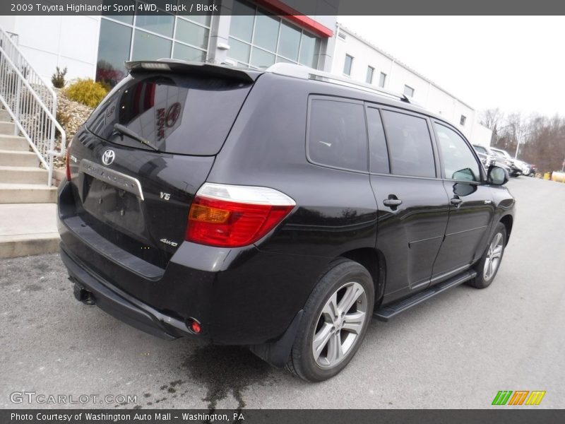 Black / Black 2009 Toyota Highlander Sport 4WD