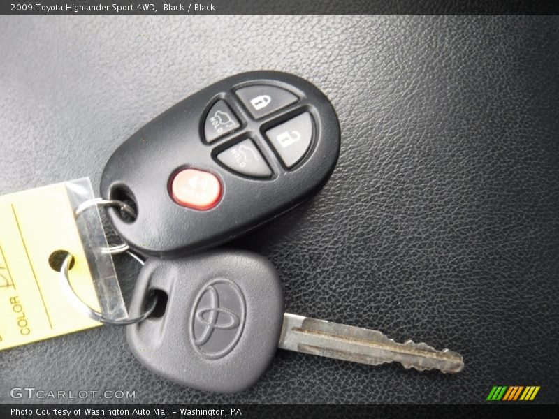 Black / Black 2009 Toyota Highlander Sport 4WD