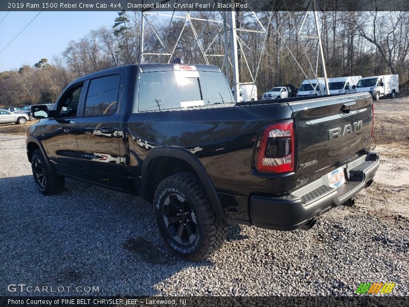 Diamond Black Crystal Pearl / Black/Red 2019 Ram 1500 Rebel Crew Cab 4x4