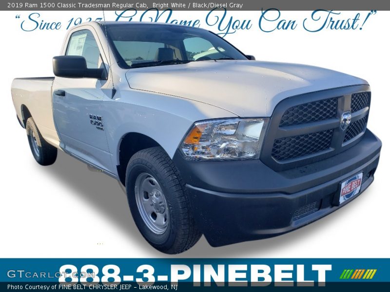 Bright White / Black/Diesel Gray 2019 Ram 1500 Classic Tradesman Regular Cab