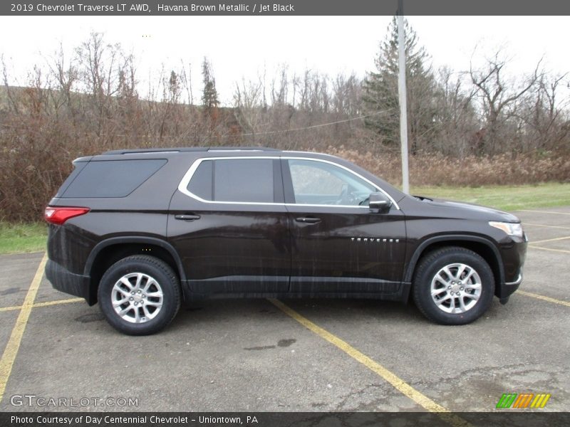Havana Brown Metallic / Jet Black 2019 Chevrolet Traverse LT AWD