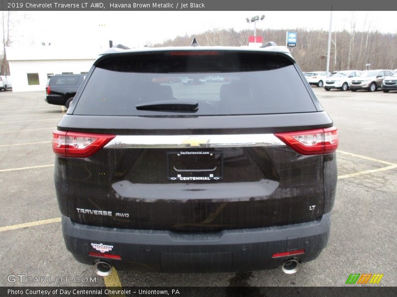Havana Brown Metallic / Jet Black 2019 Chevrolet Traverse LT AWD