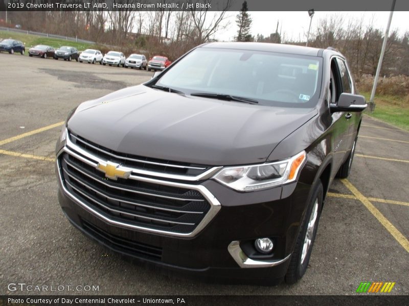 Havana Brown Metallic / Jet Black 2019 Chevrolet Traverse LT AWD