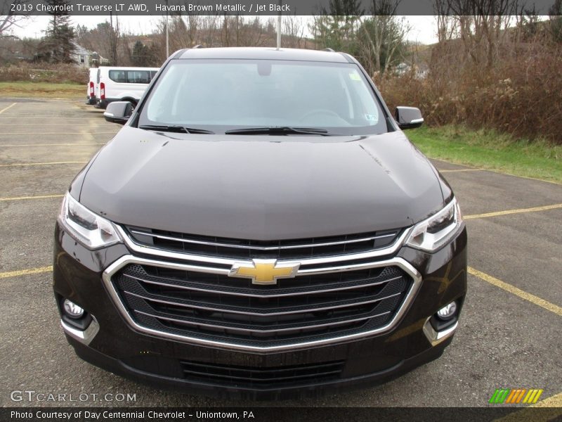 Havana Brown Metallic / Jet Black 2019 Chevrolet Traverse LT AWD
